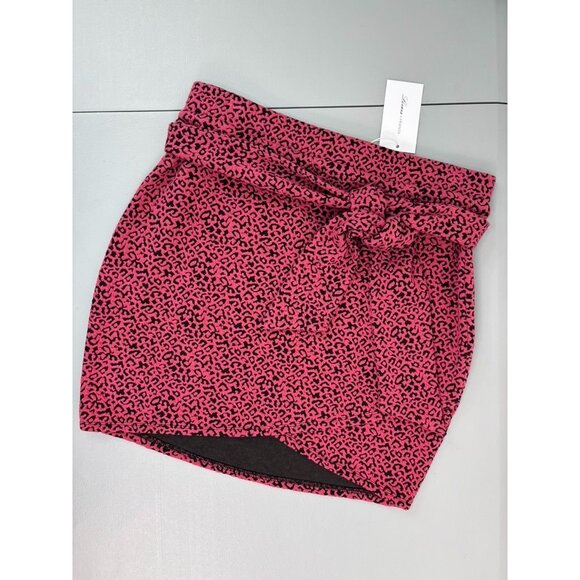 Lover's + Friends women's XL pink animal print knit fitted mini skirt NWT - Picture 1 of 6